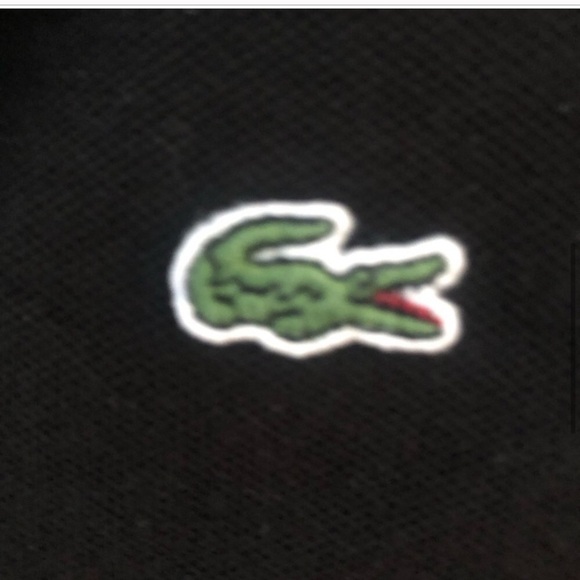 Lacoste Black Polo Size M 1/3 Button up Collar Shirt Cotton - Picture 10 of 13